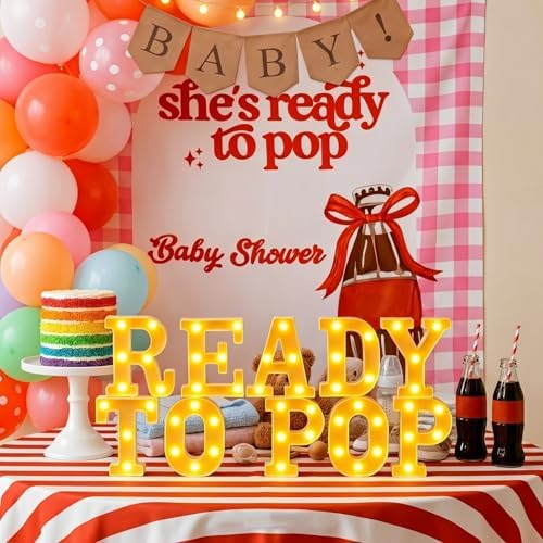Honoson 10 Pcs Ready to Pop LED Sign Baby Shower Party Decorations - Image 2