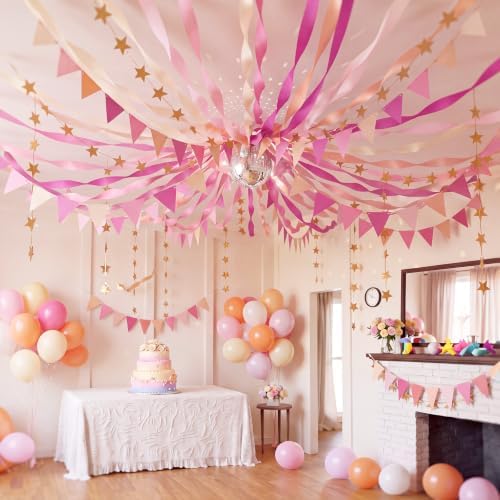 Frienda 14 Pcs Pink Party Decorations Set for Fancy Birthday Party - Image 4