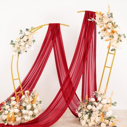 Wedding Arch Draping Fabric Sheer Chiffon Curtain Drape Wedding Party Decor - Image 4