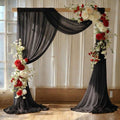 Pack of 1 Wedding Arch Drape Panel Fabric 30" x 20ft - Black by MDS
