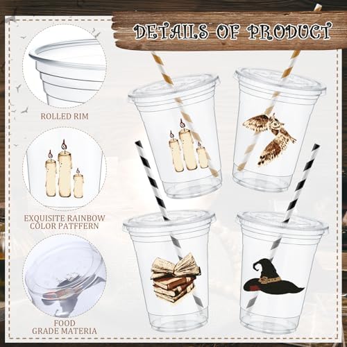 Pickmesh 50 Pcs Wizard Themed Cups 12 oz Disposable Plastic Cups - Image 2