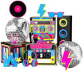 14pcs 80s 90s Party Decorations, Hip Hop Music Theme Accessories by Saypacck