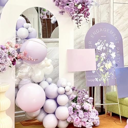 Voircoloria 66pcs Lilac Purple Faded Purple Latex Party Balloons, 12inch - Image 5