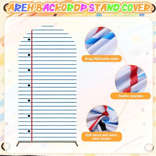 VitalCozy Notebook Arch Cover 6.6ft Welcome Back to School Party Decoration - Image 4