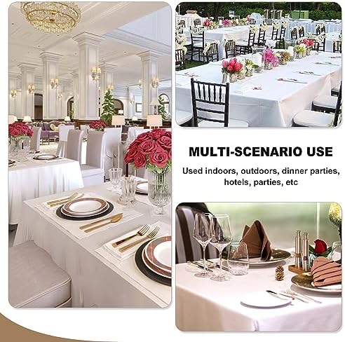 Fitable 6 Pack Navy Tablecloths 90x156 Inch for 8 Foot Rectangle Tables - Image 6