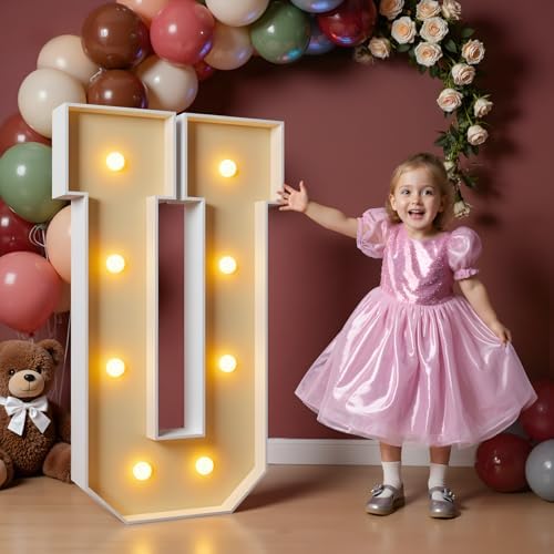 imprsv 3FT Marquee Letters, Large Light Up Letters U Sign for Party Decor by Letsmakeitimpressive