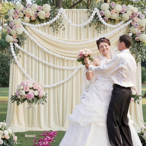 Canlierr 2 Pcs 6.5ft Wedding Giant Pearl Garland Decorations 60mm - Image 5