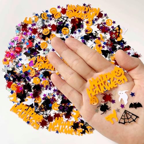 Halloween Confetti Spider Pumpkin Ghost Bats Witch Shape Table Scatters Confetti for Halloween Decorations Ghost Pumpkin Party Sets - Image 4
