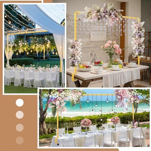 Over The Table Rod Stand with Clamps Gold Table Balloon Arch Frame - Image 2