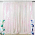 ShinyBeauty Photo Booth Backdrop - Iridescent White Sequin 8FTX10FT Sparkle Backdrop for Baby Shower & Birthday by ShinyBeauty