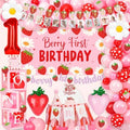 Kriyokiaa Berry First Birthday Decorations, Strawberry Party Kit by Kriyokiaa