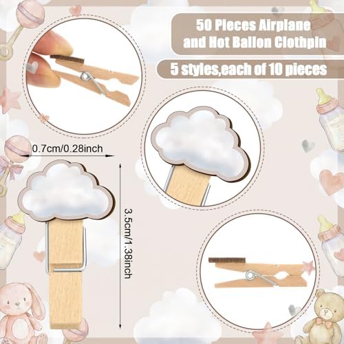 Patelai 321 Pcs Baby Shower Games Supplies, Cloud - Image 3