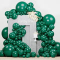 PartyWoo Pearl Dark Green Balloons 140pcs Pearl Emerald Hunter Forest Green by PartyWoo