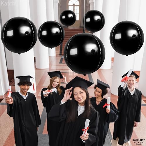 KatchOn Black Foil Balloons - 22 Inch, Pack of 6, Halloween Decorations - Image 7