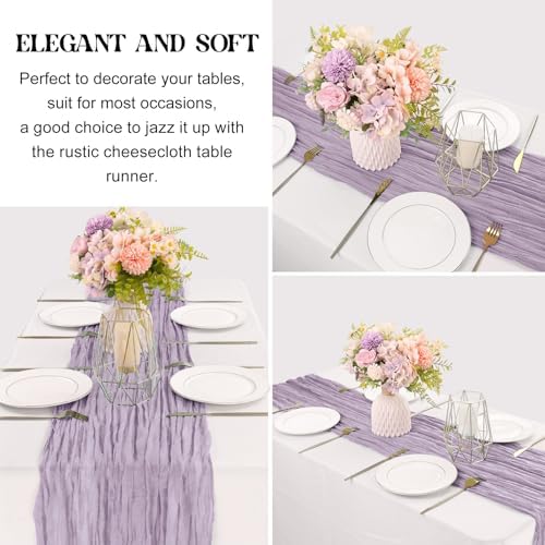 10FT Cheesecloth Table Runner Boho Party Home Decorations - Image 3
