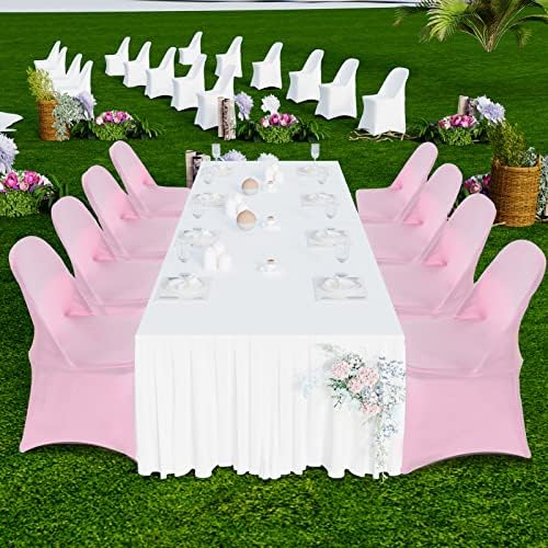 HAINARverS Stretch Spandex Folding Chair Covers 30PCS Pink| - Image 2