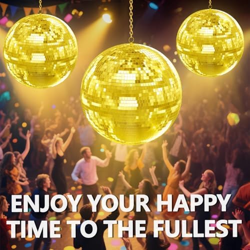 20 inch Disco Ball Large Mirror Ball for Party Decor, Hanging Disco Balls Decoration for Wedding, Events, Disco Party, Stage Props DJ Dance Club, Reflects Light, Large Music Birthday Decor - Image 6