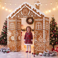 Bucherry 7 Pcs Gingerbread House Decor Christmas Cardboard Playhouse by Bucherry