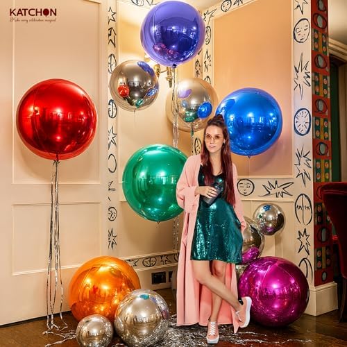 KatchOn, Multicolor 4D Foil Balloons, 22 Inch – Pack of 6 - Image 4