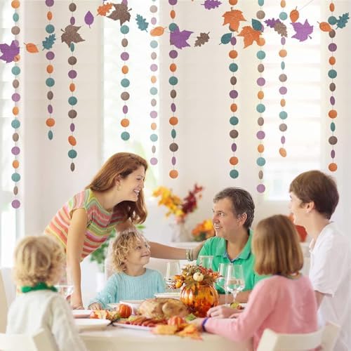 Cheerland Fall Leaf Party Decorations Thanksgiving Garland Backdrop Maple Leaves for Autumn Weddings Woodland Baby Shower Fall Birthday and Harvest Festival Hanging Decor Office Party Supplies - Image 3