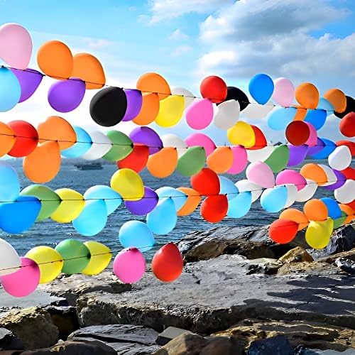 Voircoloria 105pcs Colorful Rainbow Party Latex Balloons, 12inch - Image 6