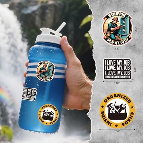 250+ Hard Hat Stickers for Adults - Funny Sticker Book for Water Bottle, Helmet, Cars, Tool Box, Truck, Motorcycle, Cooler, Laptop - Blue Collar Cool Fun Hardhat Stickers Gifts for Men, Waterproof - Image 6