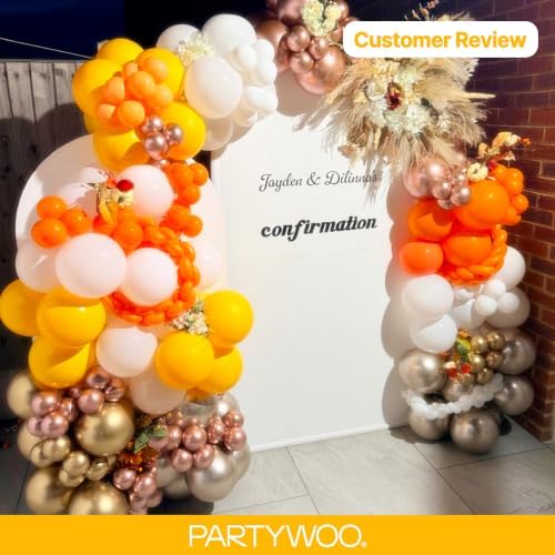 PartyWoo Orange fall Latex Helium Balloons 50pcs Color 12 Inch - Image 6