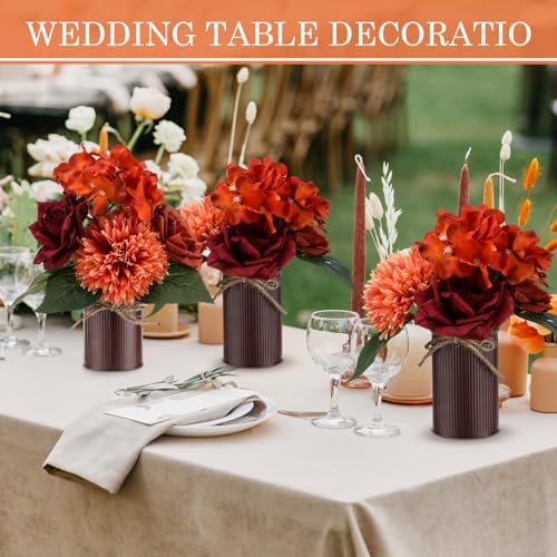 Zeyune 6 Set Artificial Centerpiece, Orange, Classic Style - Image 6