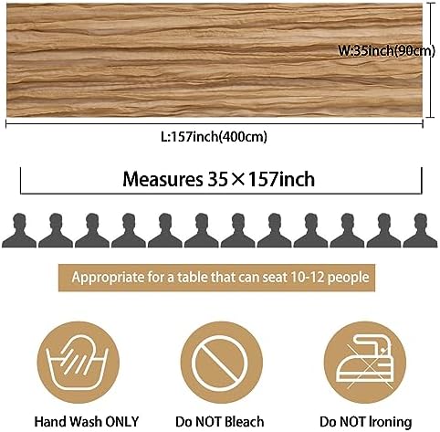 35x157 Inch Nude Cheesecloth Table Runner Neutral Boho Wedding Party Decor - Image 2