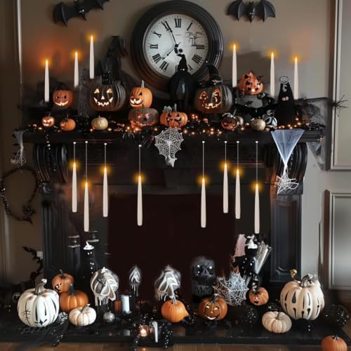 24 Pack LED Floating Candles with Wand Remote, 6.5 Inch Flameless LED Taper Candles with Flickering Warm Light, Hanging Suspended Candles for Home Decor, Party and Halloween - Image 6
