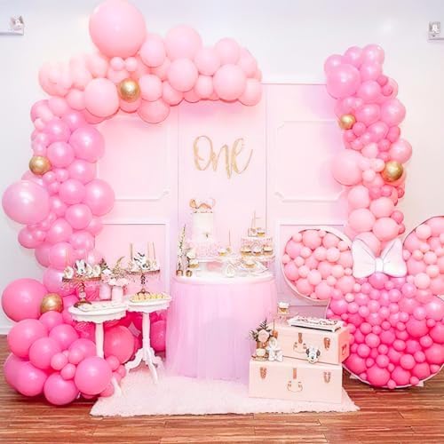 PartyWoo Pearl Pink Balloons 50pcs Light Pastel Baby Pink Color 12 Inch - Image 5