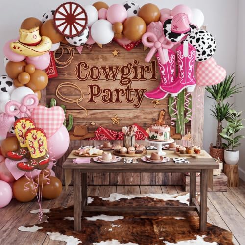 MiniInflat 16 Pcs Pink and Brown Cowgirl Party Balloons Decorations - Image 6