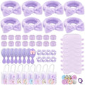 65 Pcs Sleepover Party Supplies for Women Include Spa Headband Sleep Eye Mask Pink Scrunchie with Coquette Bow Mirror Hair Comb Gift Bags for DIY Spa Sleepover Slumber Wedding Birthday Party Favors by Goroovr