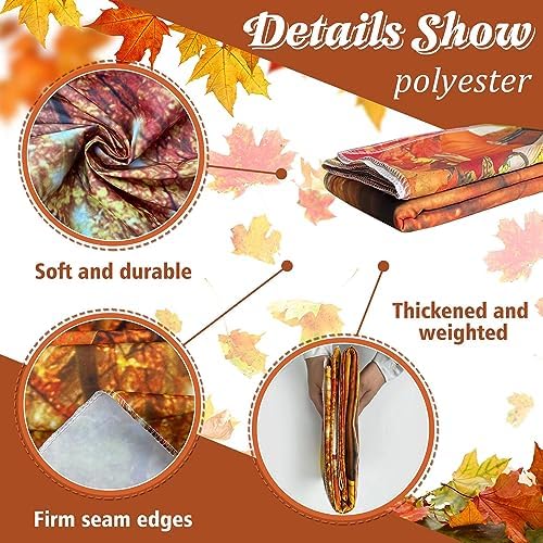 10x8FT Fall Photo Backdrop Maple Leaf Pumpkin for Photography Background Autumn Outdoor Party Decorations Fall Autumn Thanksgiving Day Photo Banner - Image 4