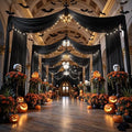 20ftx40ft Black Ceiling Curtain for Halloween Parties by PartyVillage