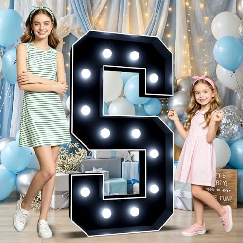 Ledido 4FT Marquee Light Up Letters S, Black Marquee Letters for Party by Ledido