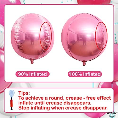 KatchOn Pink Balloons - 22 Inch, Pack of 6, Pink Mylar Balloons - Image 3