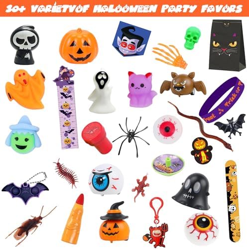 PLOUGVI 702PCS Halloween Party Favors Supplies Decorations - Trick or Treat Goodies Bag Fillers Stuffers - Halloween Toys for Classroom Prizes Gifts - Image 3