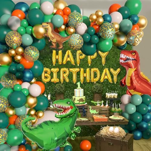 Amandir 165Pcs Dinosaur Balloons Arch Garland Kit Dino Birthday Decorations - Image 7