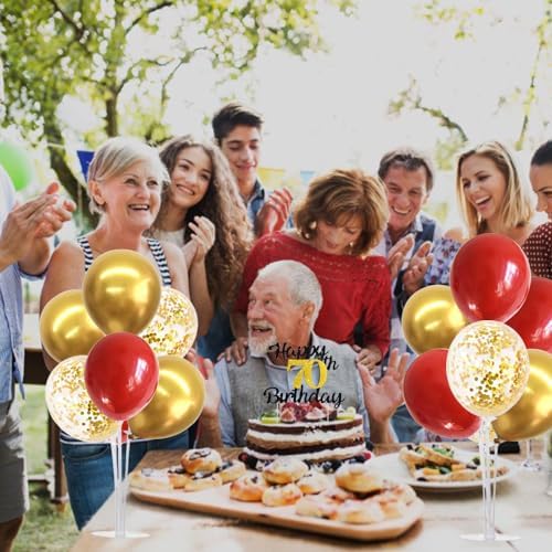 TONIFUL 4 Set Red Gold Balloon Stand Balloon Centerpieces for Table Decor - Image 5