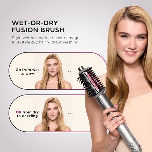Shark FlexFusion Ceramic Air Styler, Auto-Wrap Curlers, Metallic Mist, HD641 - Image 3