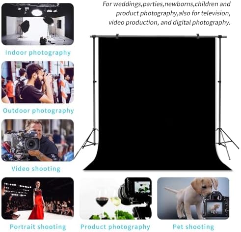 Black Photo Backdrop for Photoshoot Solid Color Background 8x10 ft - Image 2