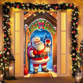 BlissYard Christmas Door Cover Cozy Cabin 35x71 Inch Polyester by BlissYard