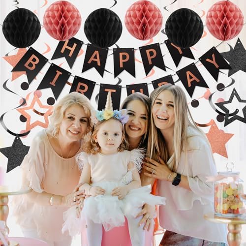 meowtastic Birthday Decorations Happy Birthday Banner with Honeycomb Balls - Image 5