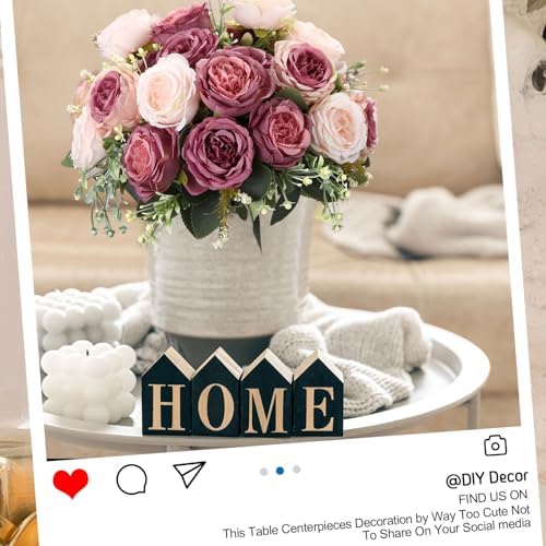 Geosar 16 Bundles Artificial Peonies Flowers,Dusty Pink, Dusty Rose - Image 5