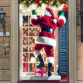BlissYard Santa Claus Climbing Christmas Window Banner 31x47 by BlissYard