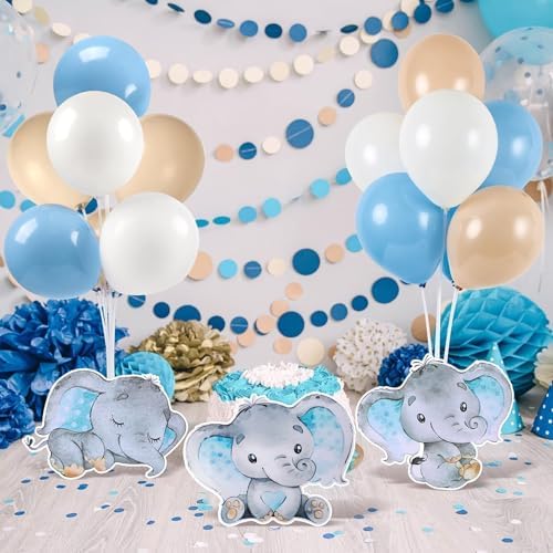 6 Sets Balloon Stand Kit for Table Elephant Baby Shower Tables Centerpiece with Balloon It's a Boy Baby Shower Decor for Elephant Theme Gender Reveal Birthday Party Decoration Supplies - Image 2
