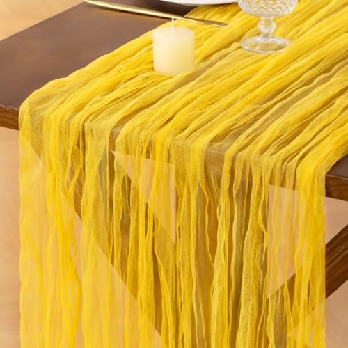 Cheesecloth Table Runner Tulle Fall Boho Wedding Shower Party Home Decor by Socomi