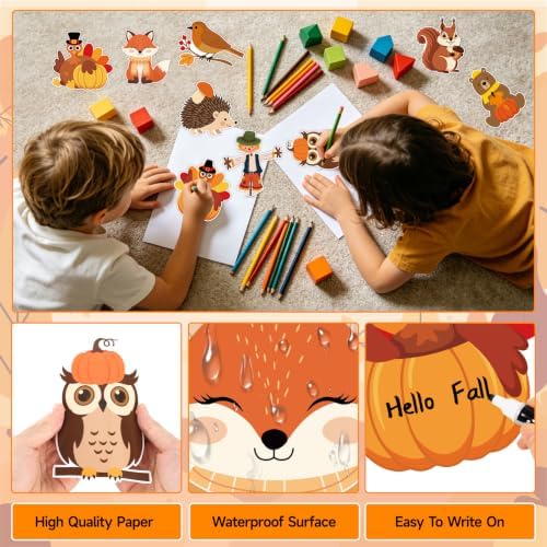 54Pcs Fall Bulletin Board Decorations, Thanksgiving Cutouts Classroom Decor - Image 3
