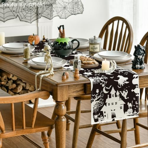 Artoid Mode 210 GSM Halloween Table Runner Home Party Decor 13x72 Inch - Image 4